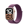 Apple Watch Series 10 | 42mm | Aluminium Case Rose Goud | Paarse sport loop | GPS | WiFi