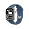 Apple Watch Series 10 | 42mm | Aluminium Case Zilver | S/M Blauw sportbandje | GPS | WiFi