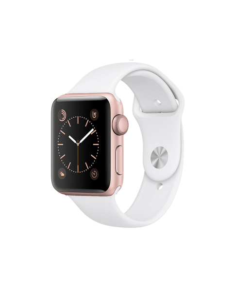 Refurbished Apple Watch Series 2 | 42mm | Aluminium Case Goud | Wit sportbandje | GPS | WiFi