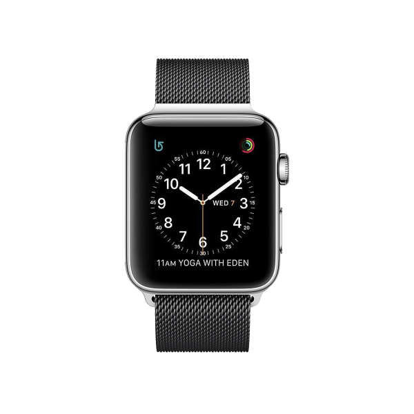 Apple Watch Series 2 | 38mm | Stainless Steel Case Zilver | Zwart sportbandje | GPS | WiFi