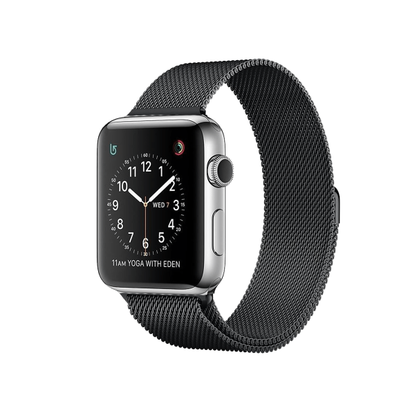 Apple Watch Series 2 | 42mm | Stainless Steel Case Zilver | Zwart sportbandje | GPS | WiFi