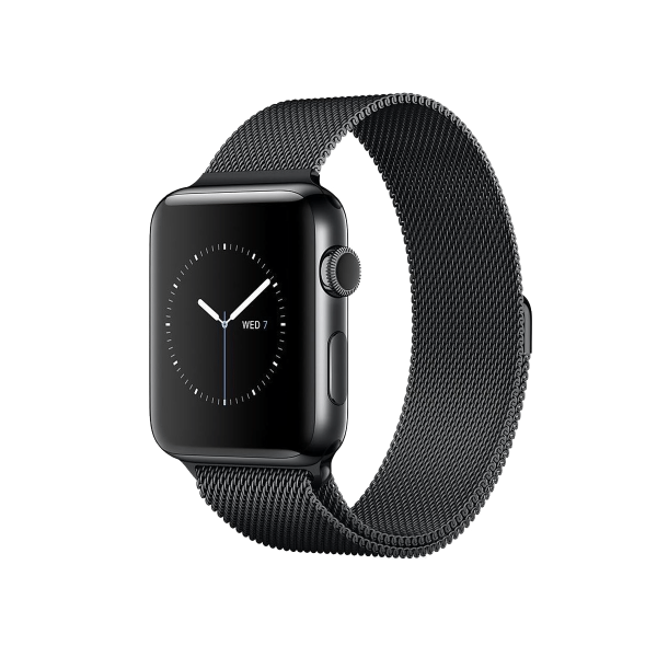 Apple Watch Series 2 | 42mm | Stainless Steel Case Zwart | Zwart sportbandje | GPS | WiFi