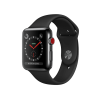 Apple Watch Series 3 | 42mm | Stainless Steel Case Zwart | Zwart sportbandje | GPS | WiFi + 4G