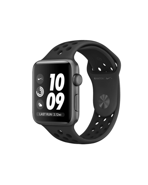 Refurbished Apple Watch Series 3 | 42mm | Aluminium Case Spacegrijs | Zwart sportbandje | Nike+ | GPS | WiFi + 4G