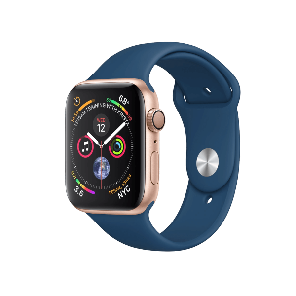 Apple Watch Series 4 | 44mm | Aluminium Case Rose Goud | Blauw sportbandje | GPS | WiFi