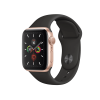 Apple Watch Series 5 | 40mm | Aluminium Case Goud | Zwart sportbandje | GPS | WiFi + 4G