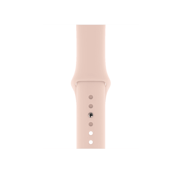 Apple Watch Series 5 | 40mm | Stainless Steel Case Goud | Roze sportbandje | GPS | WiFi + 4G