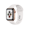 Apple Watch Series 5 | 40mm | Stainless Steel Case Goud | Wit sportbandje | GPS | WiFi + 4G