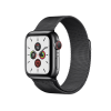 Apple Watch Series 5 | 40mm | Stainless Steel Case Zwart | Grafiet Milanees bandje | GPS | WiFi + 4G