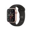 Apple Watch Series 5 | 44mm | Aluminium Case Goud | Zwart sportbandje | GPS | WiFi