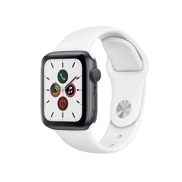 Apple Watch Series 5 | 44mm | Aluminium Case Spacegrijs | Wit sportbandje | GPS | WiFi + 4G