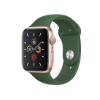 Apple Watch Series 5 | 44mm | Aluminium Case Goud | Groen sportbandje | GPS | WiFi