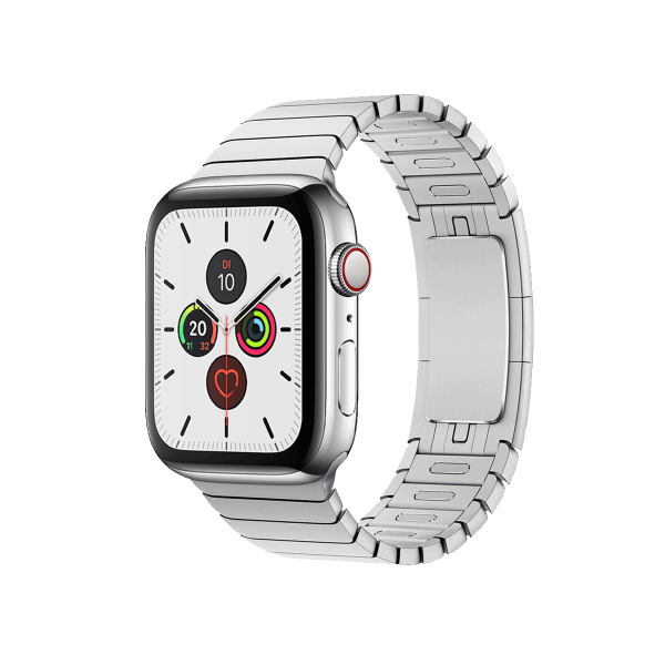 Apple Watch Series 5 | 44mm | Stainless Steel Case Zilver | Zilveren Schakelarmband | GPS | WiFi