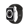 Apple Watch Series 6 | 40mm | Aluminium Case Zilver | Zwart sportbandje | GPS | WiFi + 4G