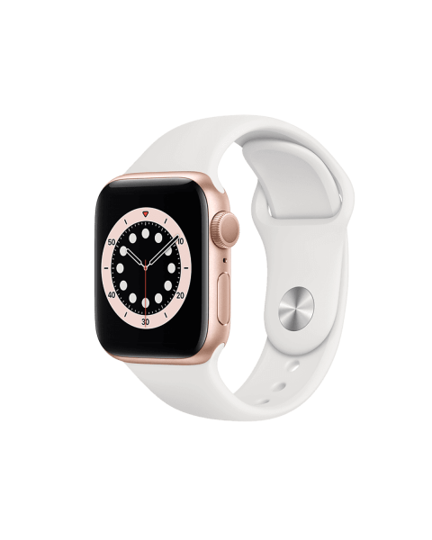 Apple Watch Series 6 | 40mm | Aluminium Case Goud | Wit sportbandje | GPS | WiFi
