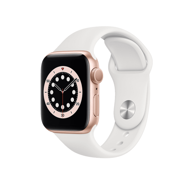 Apple Watch Series 6 | 40mm | Aluminium Case Goud | Wit sportbandje | GPS | WiFi