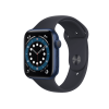 Apple Watch Series 6 | 44mm | Aluminium Case Blauw | Middernacht Blauw sportbandje | GPS | WiFi + 4G