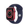 Apple Watch Series 6 | 44mm | Aluminium Case Rood | Deep Navy sportbandje | GPS | WiFi