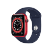 Apple Watch Series 6 | 44mm | Aluminium Case Rood | Deep Navy sportbandje | GPS | WiFi