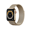 Apple Watch Series 6 | 44mm | Stainless Steel Case Goud | Goud Milanees bandje | GPS | WiFi + 4G