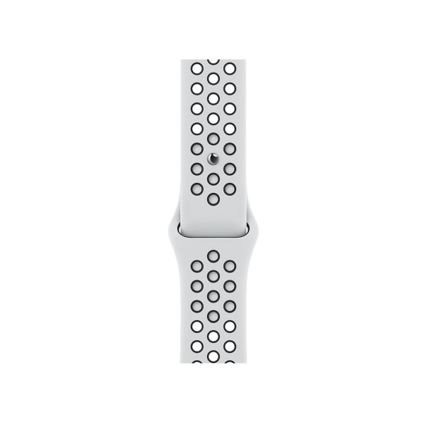 Apple Watch Series 6 | 44mm | Stainless Steel Case Goud | Wit Nike sportbandje | GPS | WiFi + 4G