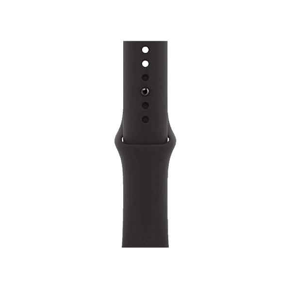 Apple Watch Series 6 | 44mm | Stainless Steel Case Goud | Zwart sportbandje | GPS | WiFi + 4G