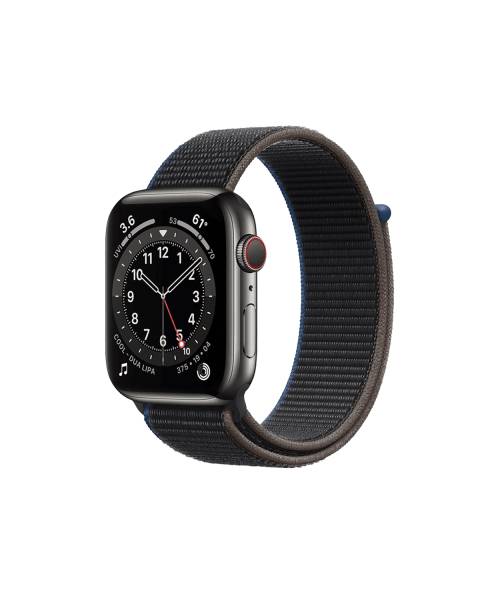 Apple Watch Series 6 | 44mm | Stainless Steel Case Grafiet | Charcoal sport loop | GPS | WiFi + 4G