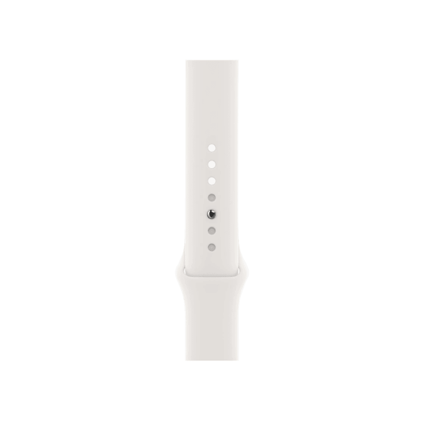 Apple Watch Series 6 | 44mm | Stainless Steel Case Zilver | Wit sportbandje | GPS | WiFi + 4G