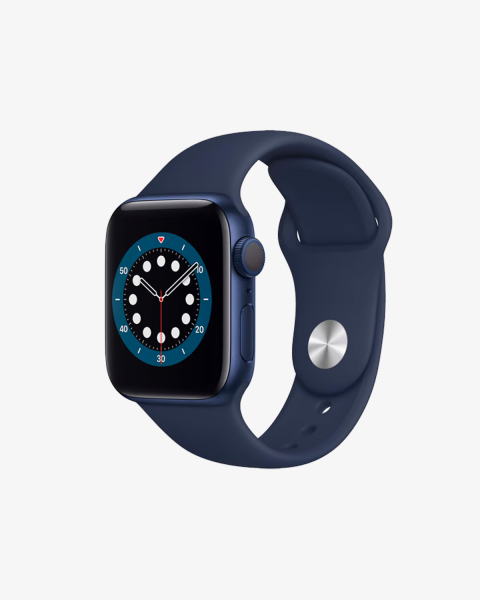 Apple Watch Series 6 | 40mm | Aluminium Case Blauw | Blauw sportbandje | GPS | WiFi