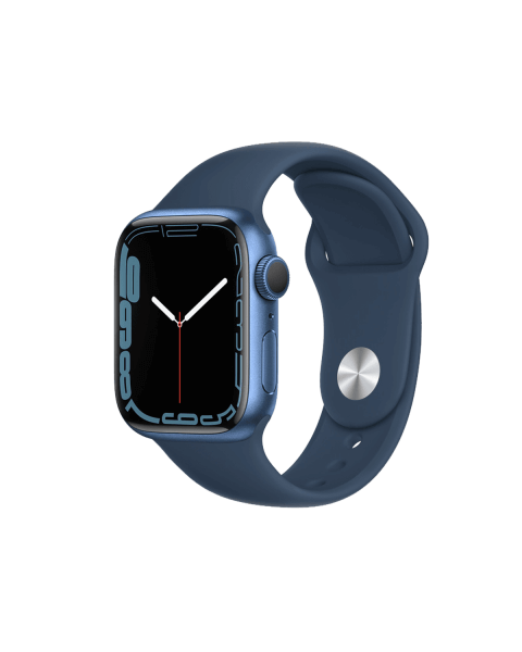 Refurbished Apple Watch Series 7 | 41mm | Aluminium Case Blauw | Blauw sportbandje | GPS | WiFi + 4G