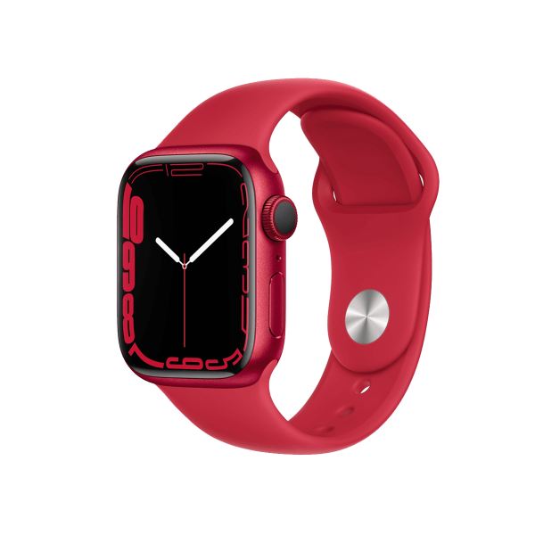 Apple Watch Series 7 | 41mm | Aluminium Case Rood | Rood sportbandje | GPS | WiFi + 4G