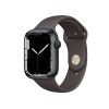 Apple Watch Series 7 | 45mm | Aluminium Case Middernacht Blauw | Bruin sportbandje | GPS | WiFi + 4G