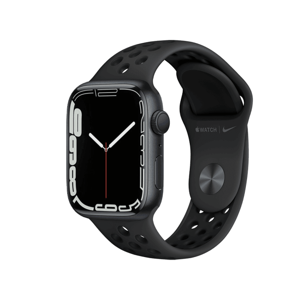 Apple Watch Series 7 | 45mm | Aluminium Case Middernacht Blauw | Zwart Nike sportbandje | GPS | WiFi