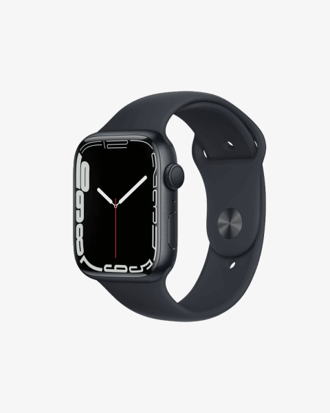 Apple Watch Series 7 | 45mm | Aluminium Case Middernacht Blauw | Middernacht Blauw sportbandje | GPS | WiFi