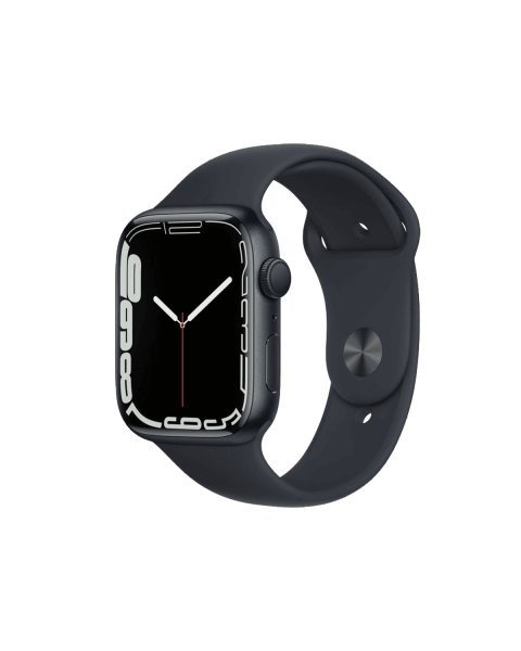 Apple Watch Series 7 | 45mm | Aluminium Case Middernacht Blauw | Blauw sportbandje | GPS | WiFi