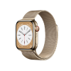 Apple Watch Series 7 | 45mm | Stainless Steel Case Goud | Goud Milanees bandje | GPS | WiFi + 4G