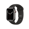 Apple Watch Series 7 | 45mm | Stainless Steel Case Grafiet | Zwart sportbandje | GPS | WiFi + 4G