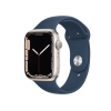 Apple Watch Series 7 | 45mm | Aluminium Case Sterrenlicht Wit | Blauw sportbandje | GPS | WiFi + 4G