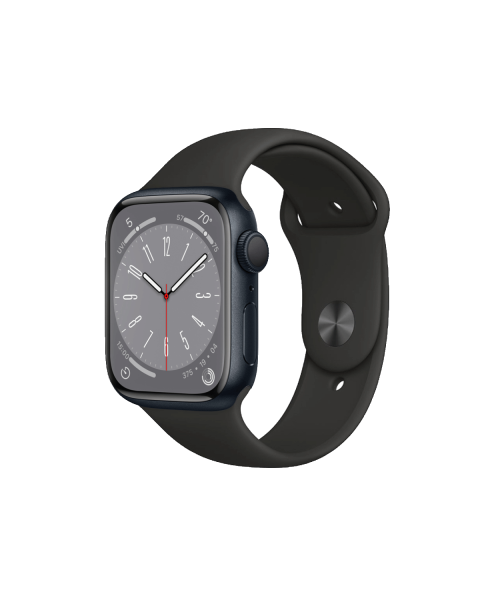 Apple Watch Series 8 | 41mm | Aluminium Case Middernacht Blauw | Zwart sportbandje | GPS | WiFi