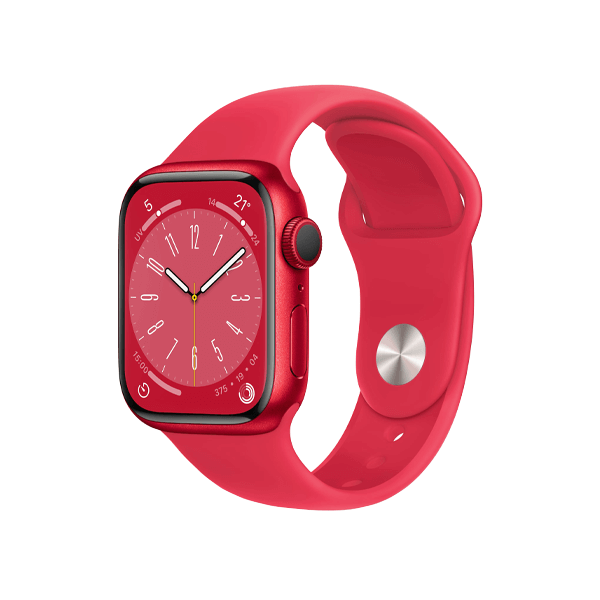 Apple Watch Series 8 | 41mm | Aluminium Case Rood | Rood sportbandje | GPS | WiFi