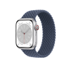 Apple Watch Series 8 | 45mm | Aluminium Case Zilver | Storm Blauw gevlochten sololoop | GPS | WiFi