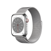 Apple Watch Series 8 | 45mm | Stainless Steel Case Zilver | Zilver Milanees bandje | GPS | WiFi + 4G