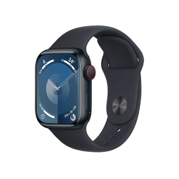 Apple Watch Series 9 | 41mm | Aluminium Case Middernacht | Middernacht sportbandje M/L | GPS | WiFi + 4G