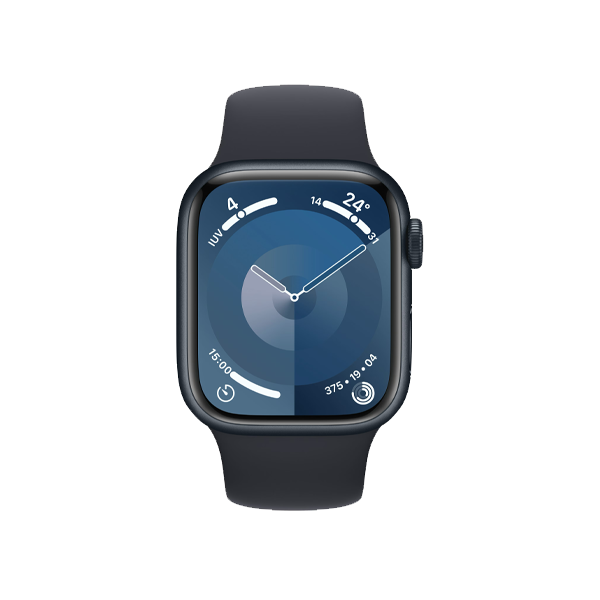 Apple Watch Series 9 | 41mm | Aluminium Case Middernacht | Middernacht sportbandje S/M | GPS | WiFi