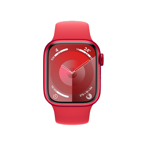 Apple Watch Series 9 | 41mm | Aluminium Case Rood | Rood sportbandje S/M | GPS | WiFi + 4G