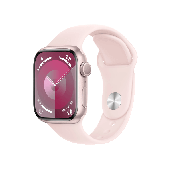 Apple Watch Series 9 | 41mm | Aluminium Case Roze | Roze sportbandje M/L | GPS | WiFi