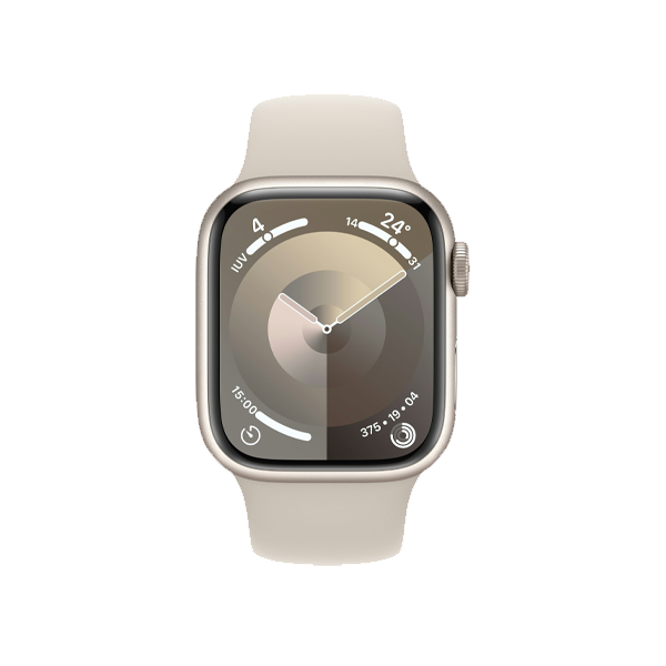 Apple Watch Series 9 | 41mm | Aluminium Case Sterrenlicht | Sterrenlicht sportbandje S/M | GPS | WiFi