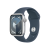 Apple Watch Series 9 | 41mm | Aluminium Case Zilver | Blauw sportbandje M/L | GPS | WiFi