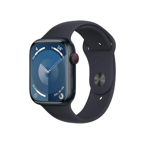 Apple Watch Series 9 | 45mm | Aluminium Case Middernacht | Middernacht sportbandje M/L | GPS | WiFi + 4G