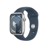 Apple Watch Series 9 | 45mm | Aluminium Case Zilver | Blauw sportbandje M/L | GPS | WiFi